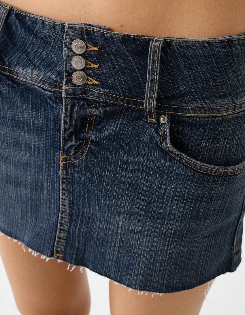 تنورة سكورت قصيرة-أزرق-5