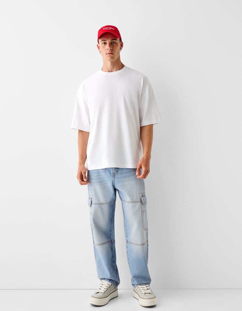 Parachute Cargo Trousers Bershka Cargo Hombre Pantalon Baggy Cargo
