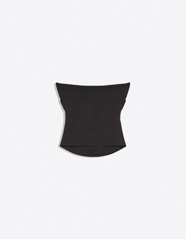 Ruched polyamide bandeau top — Black 6