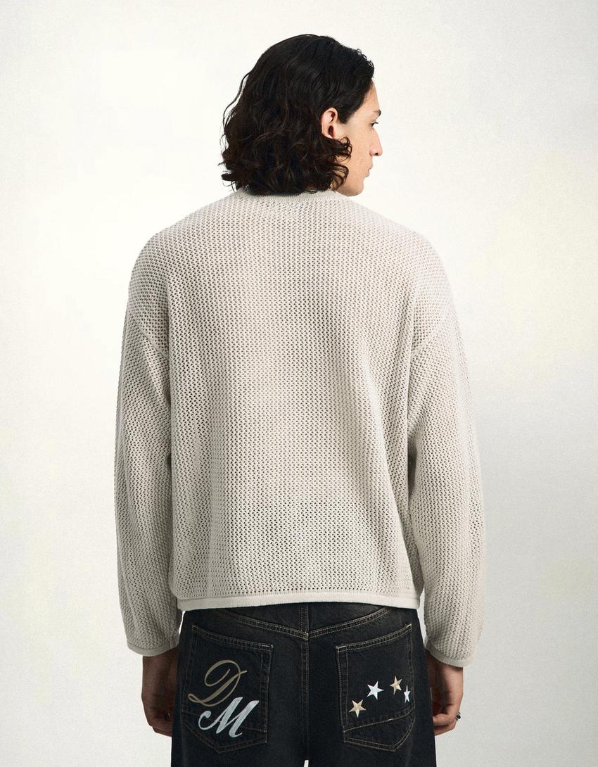 Jersey-Print mit Mesh-Steinfarbe
