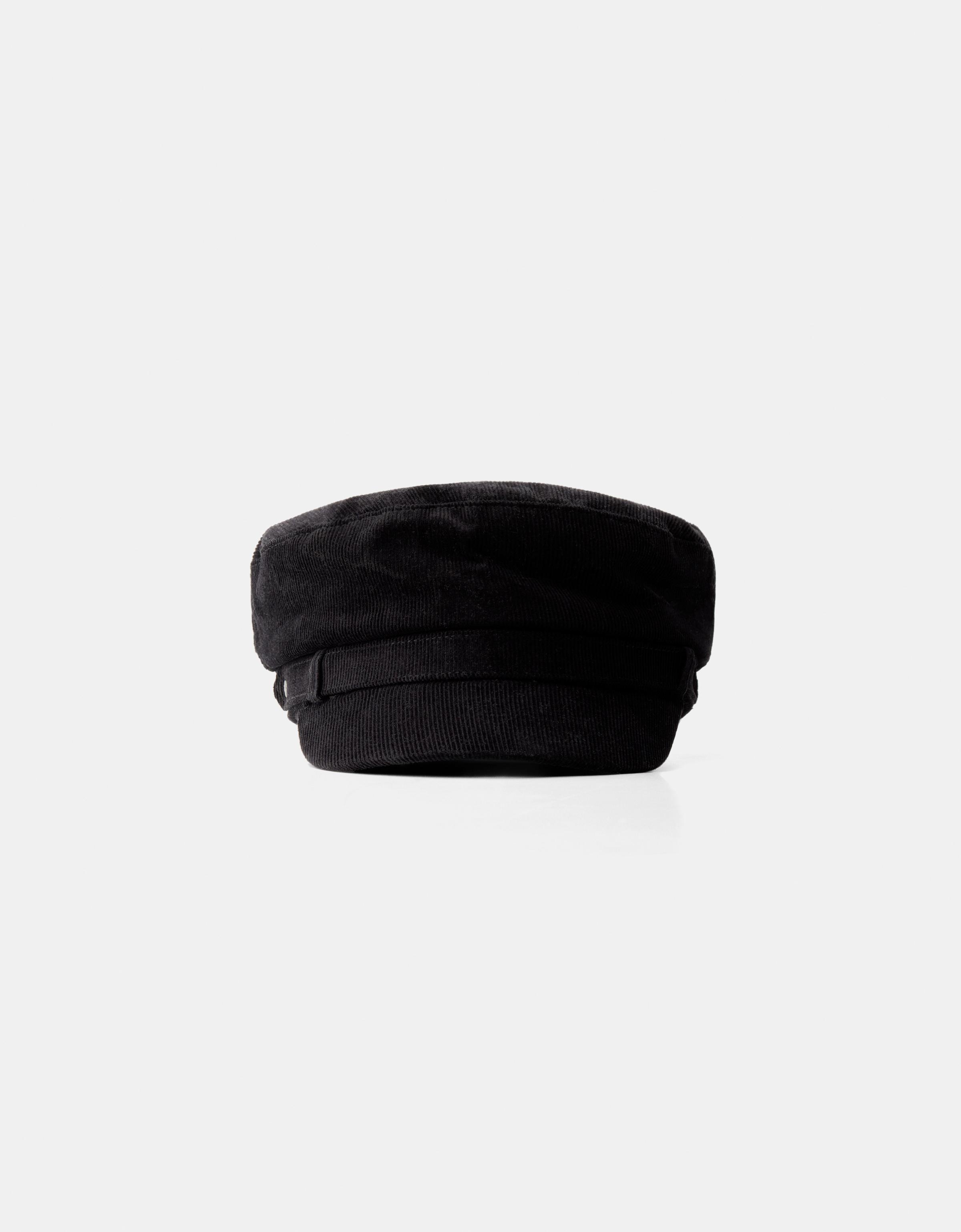 Bershka Basecap Aus Cord Damen Schwarz