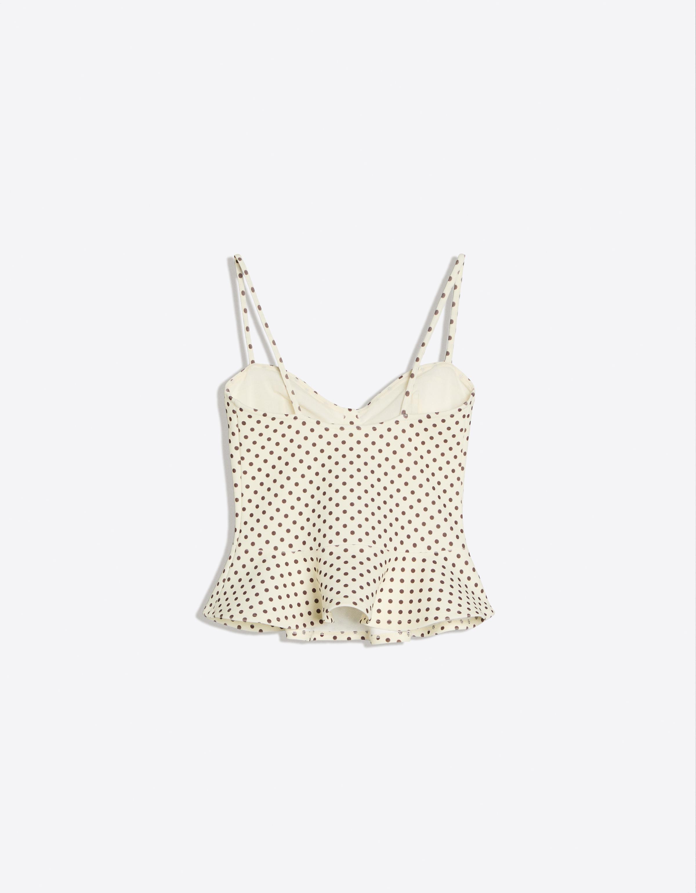 Peplum corset top — Cream