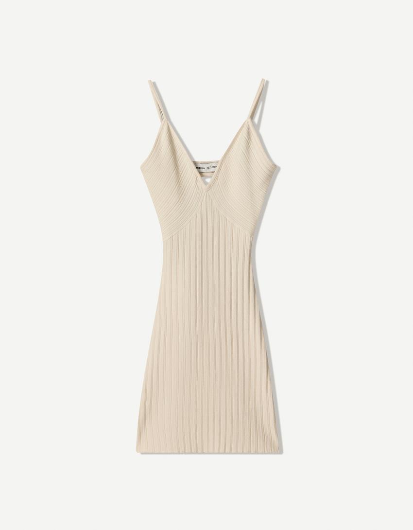 Mini-robe en bord de côte-Écru-3