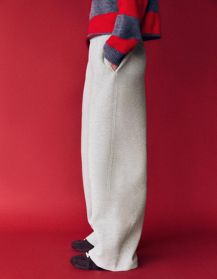 Scuba dokuma barrel fit pantolon-Gri