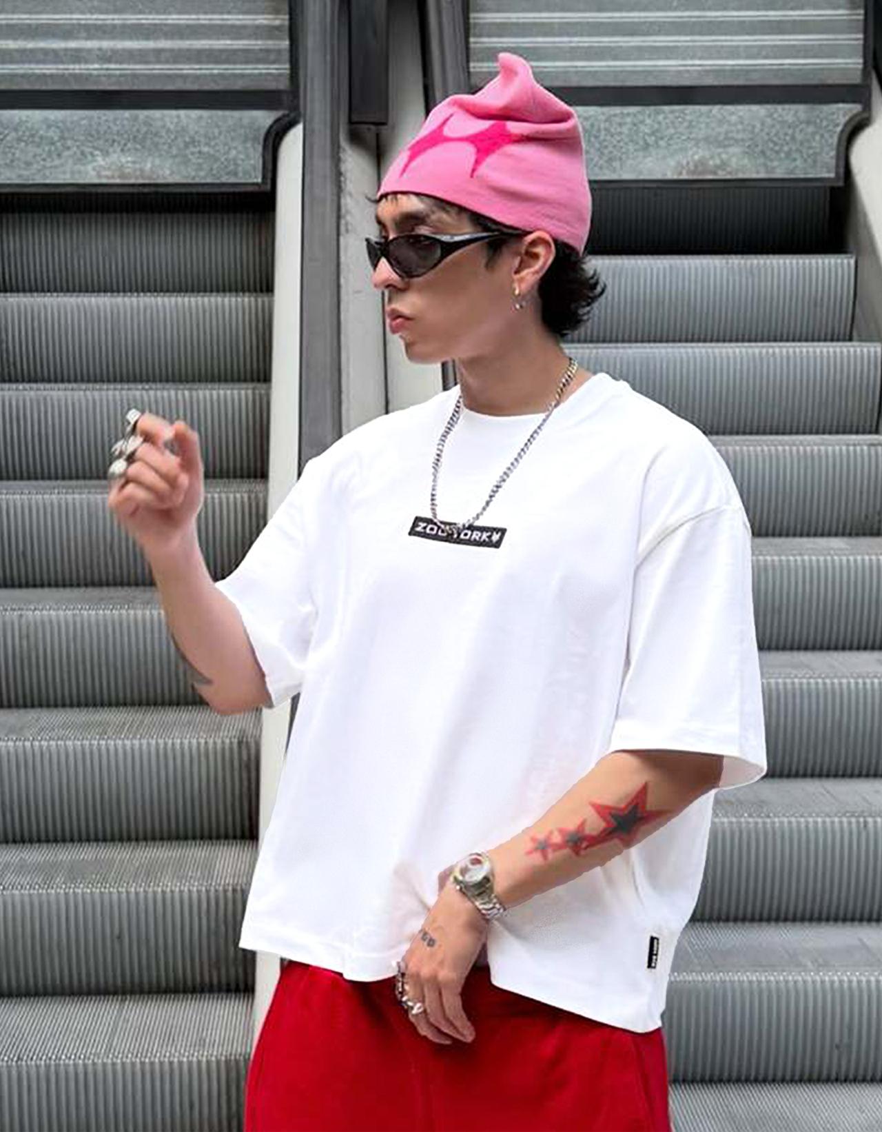 Star knit beanie — Pink