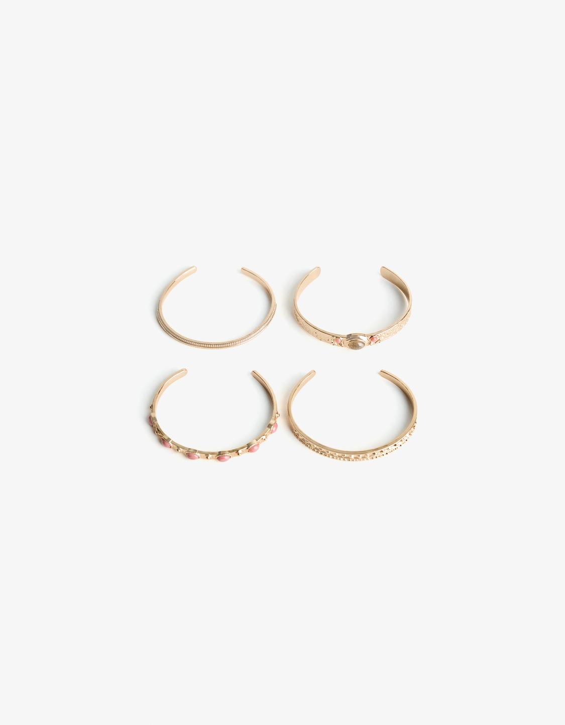 4-pack of metallic bracelets
