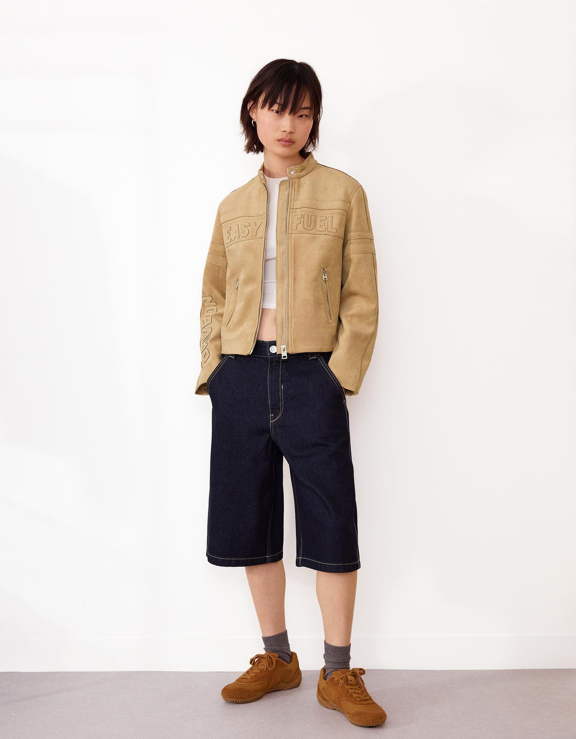 Faux suede jacket