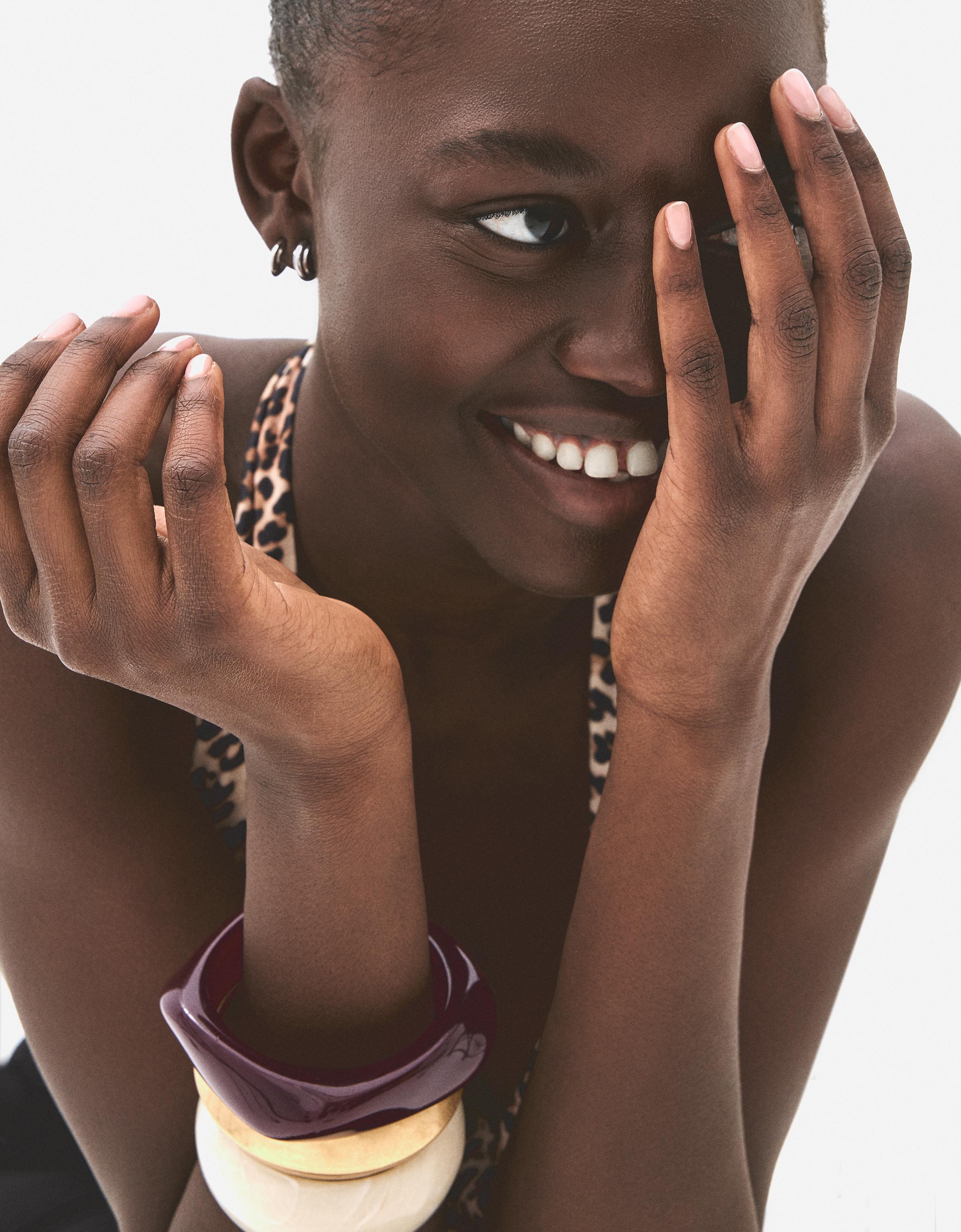 Bershka 3er-Pack Armbänder Damen Bordeaux