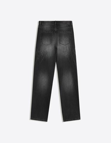 Embossed detail baggy jeans — Black 6