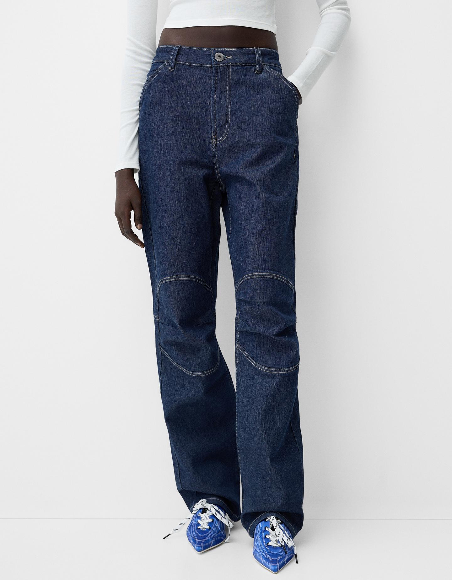 Bershka Jeans Baggy Mujer 42 Marino