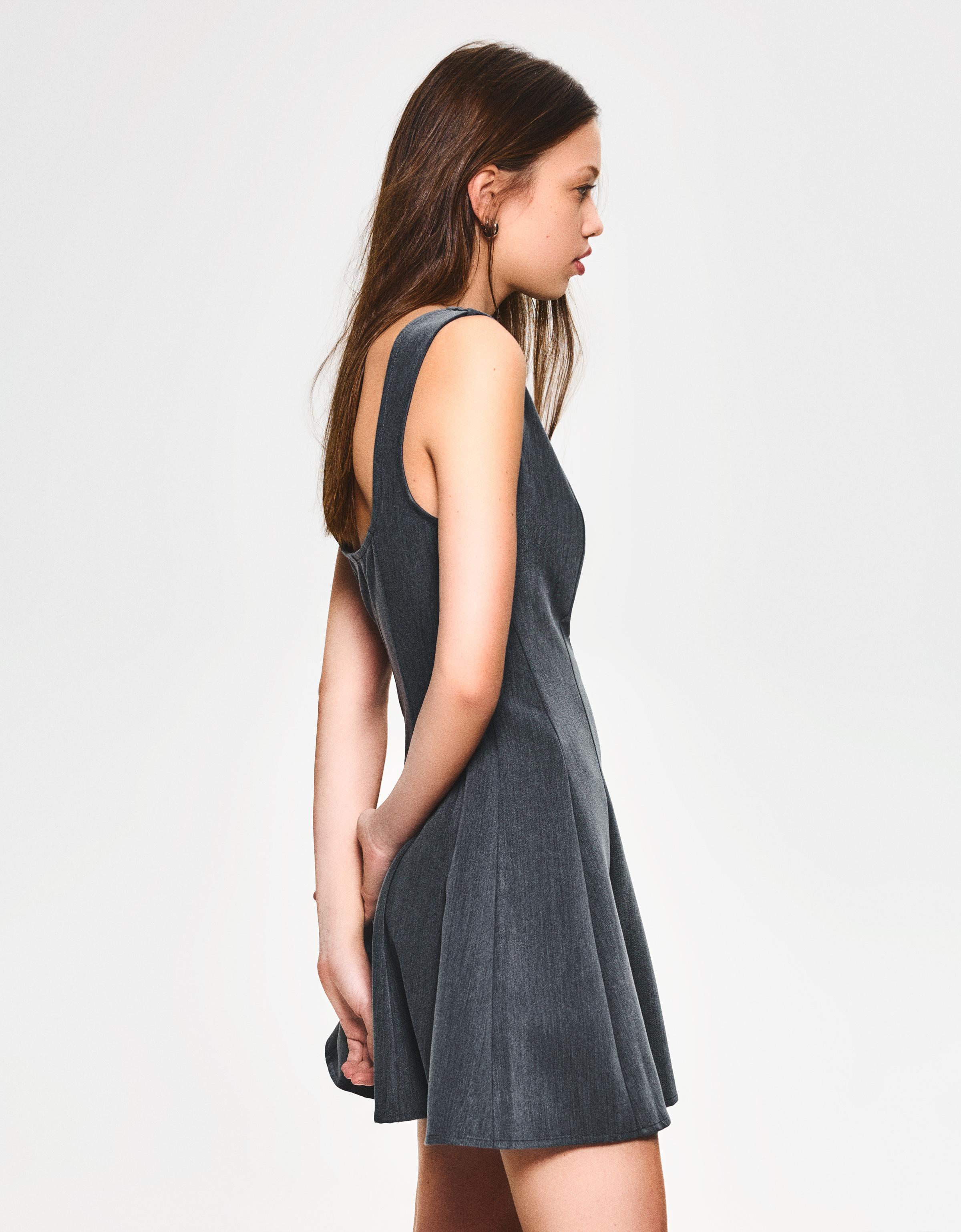 Stretch mini dress with flared skirt - Dresses and Jumpsuits