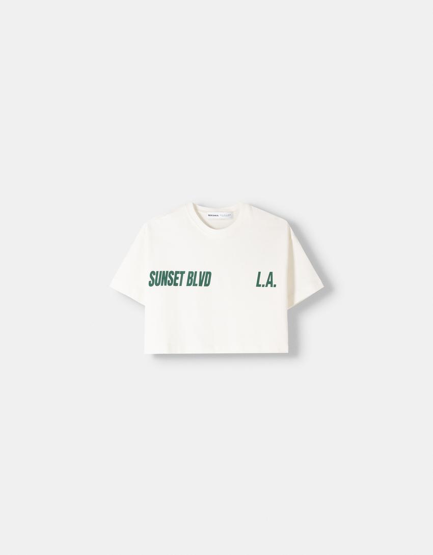 Camiseta manga corta print-Blanco roto-5