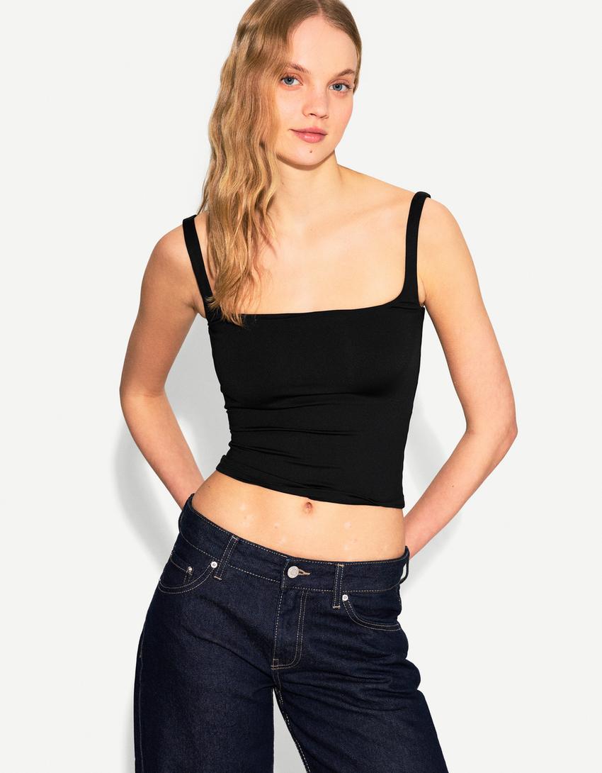 Strappy top-Black