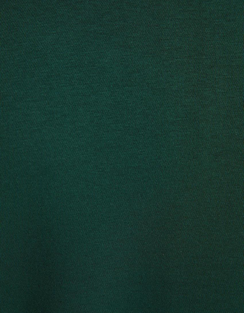 Sweat oversize col montant-Vert