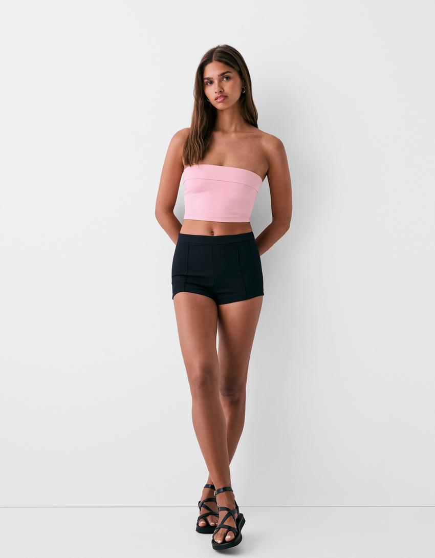Top bandeau revers-Rose-3