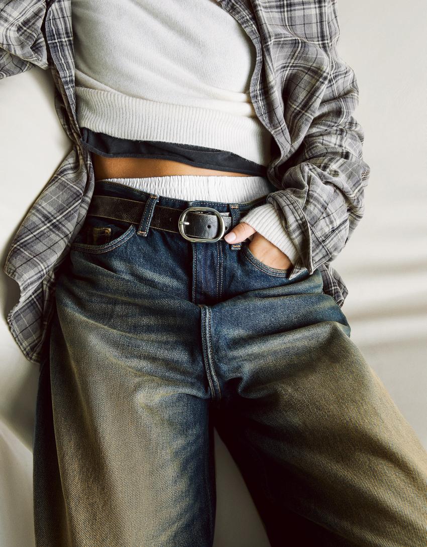 Jean super baggy-Bleu-2