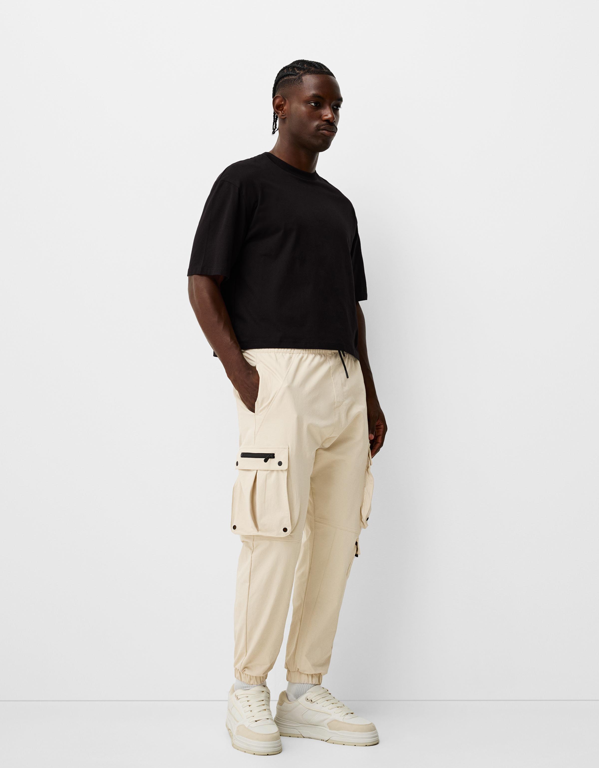 Technical cargo jogger trousers Trousers Men Bershka