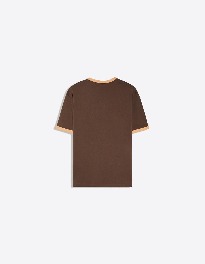 Camiseta ringer print VOLCOM-Marrón