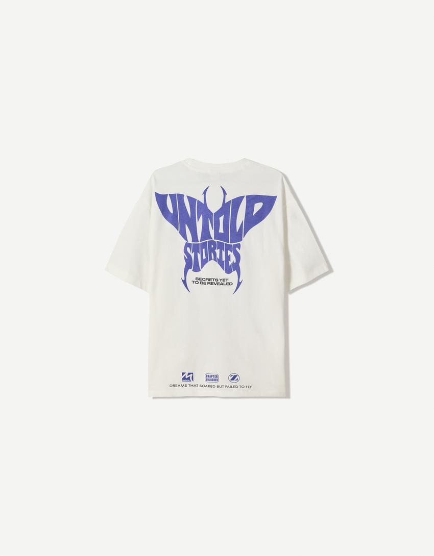 Kortærmet T-shirt med print-Off-white-5
