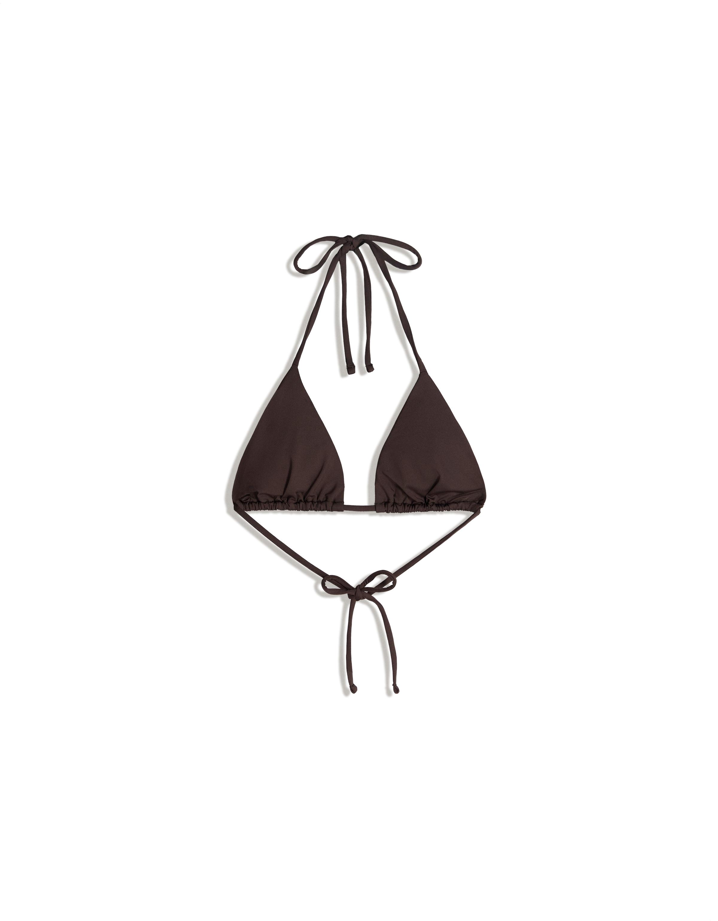Triangle bikini top — Brown