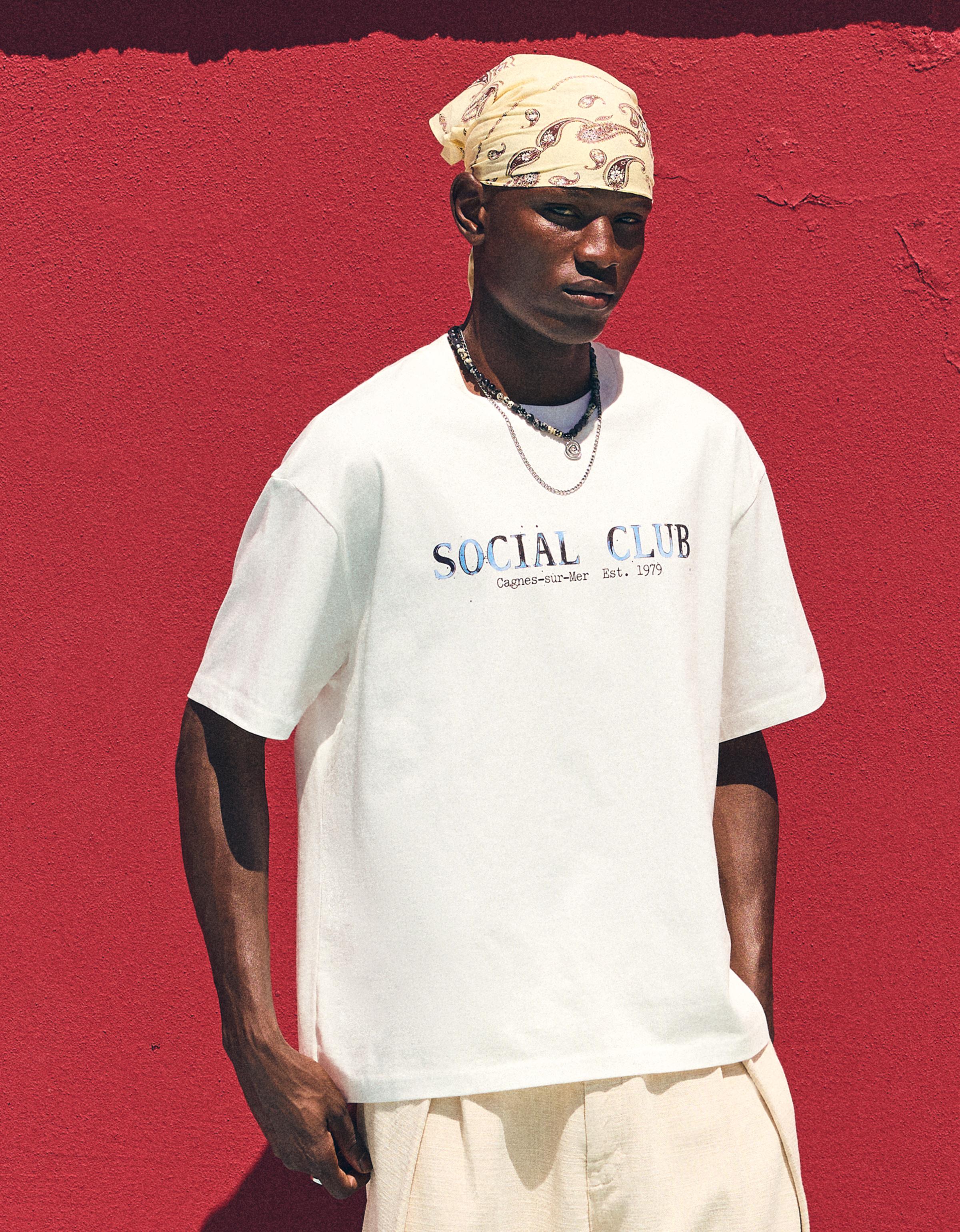 Relaxed print T-shirt — Off white