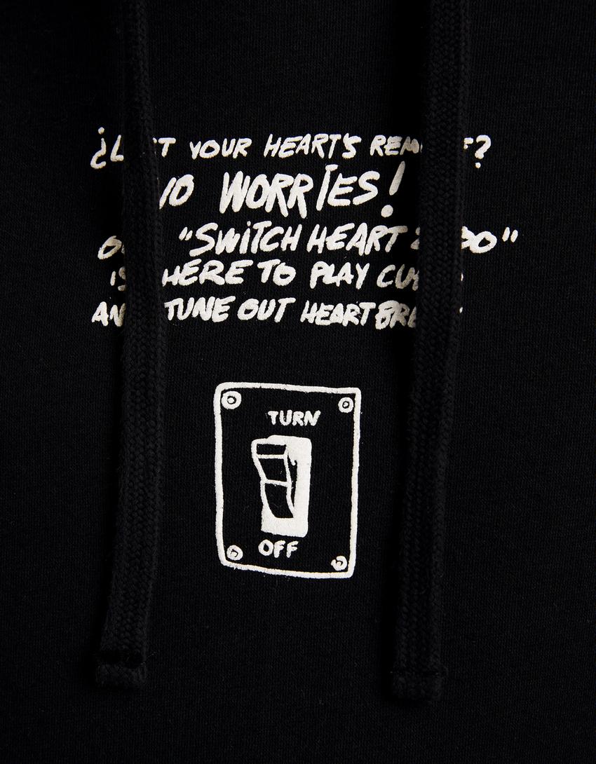 Sudadera capucha oversize print-Negro-6
