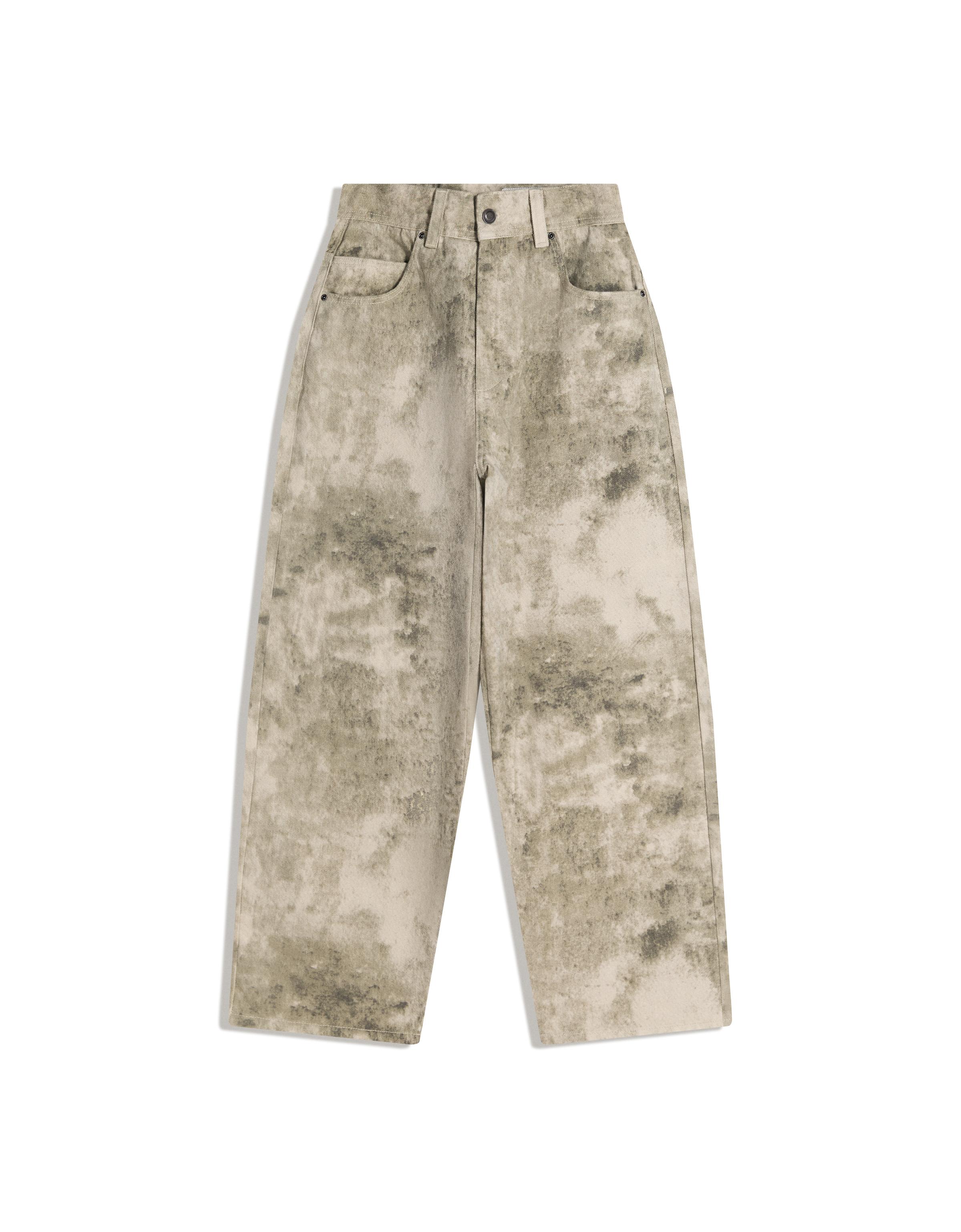 Baskılı super baggy fit pantolon - Görsel 17