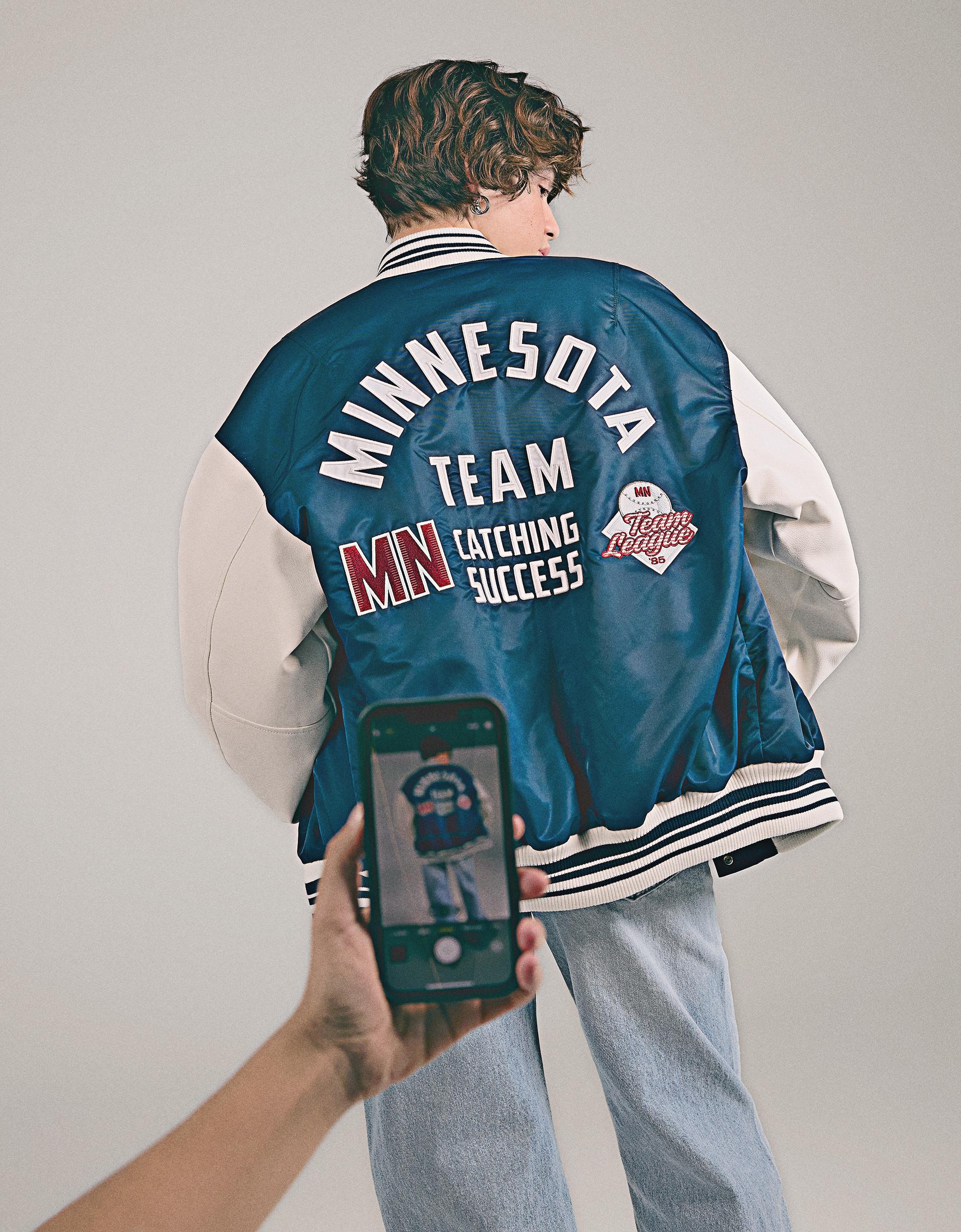 Leather Jacket Men Giubbotto Varsity Bershka Leather Jacket Men