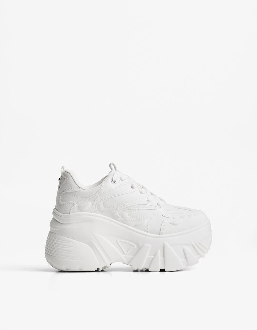 Zapatillas plataforma XL-Blanco