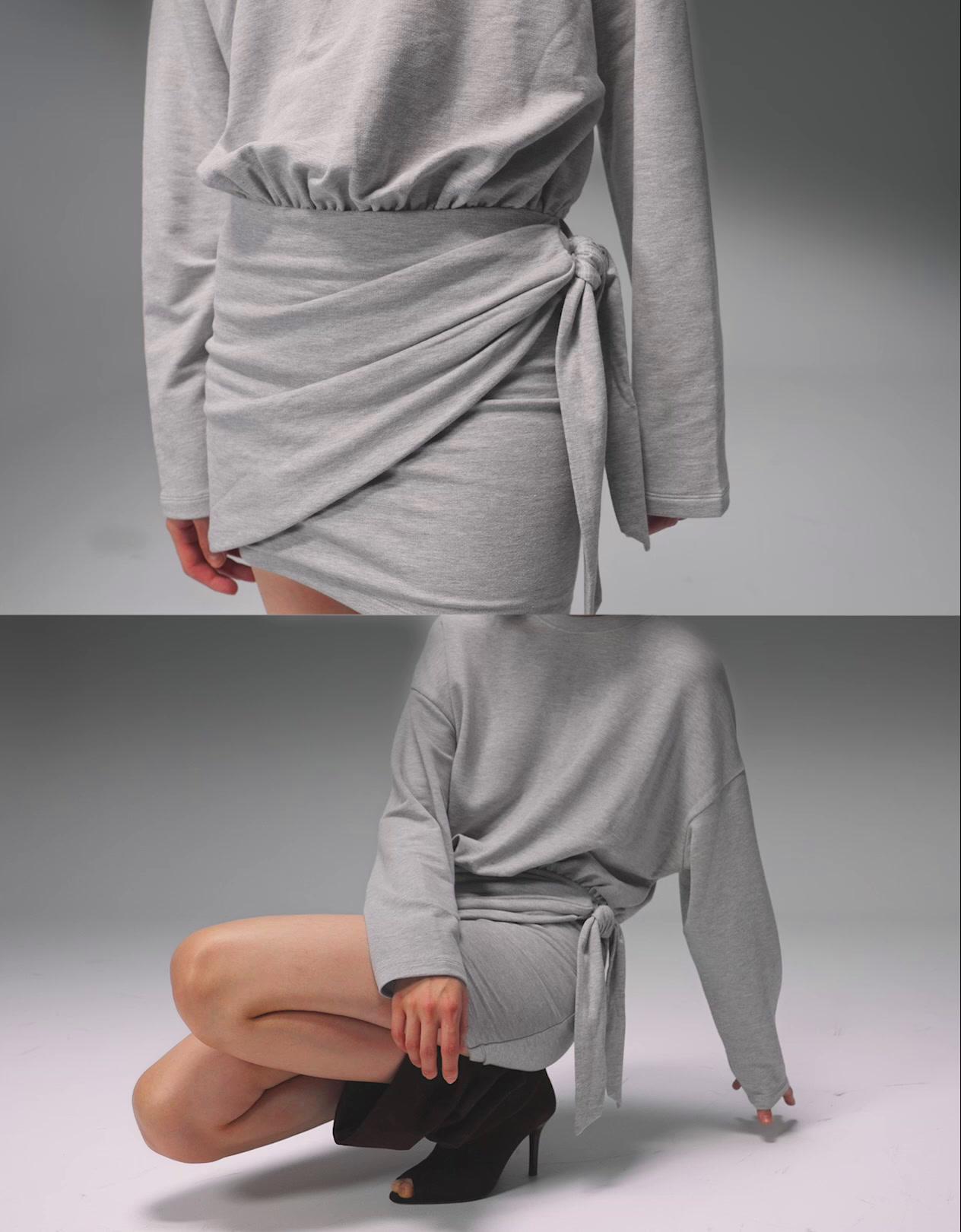 Kısa düğümlü elbise - Görsel 17