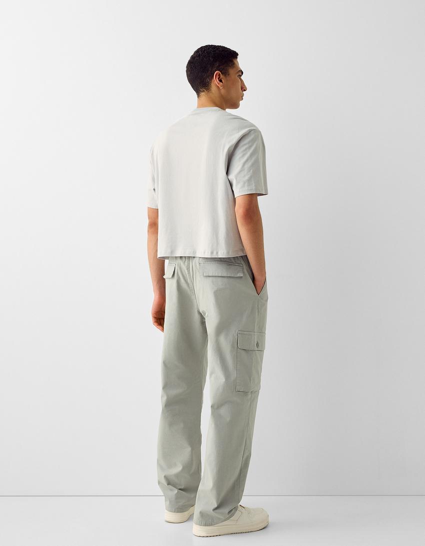 Calças cargo-Cinza-2