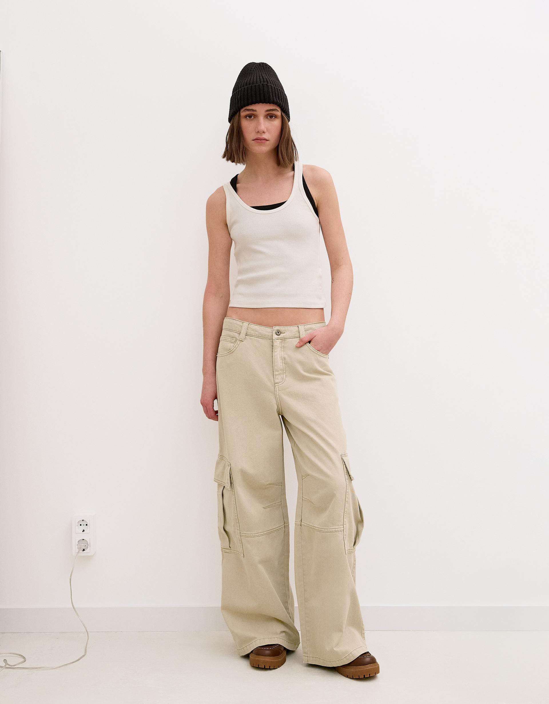 Bershka Camo Cargo Pants Pantalon Militaire Femme Bershka Bershka