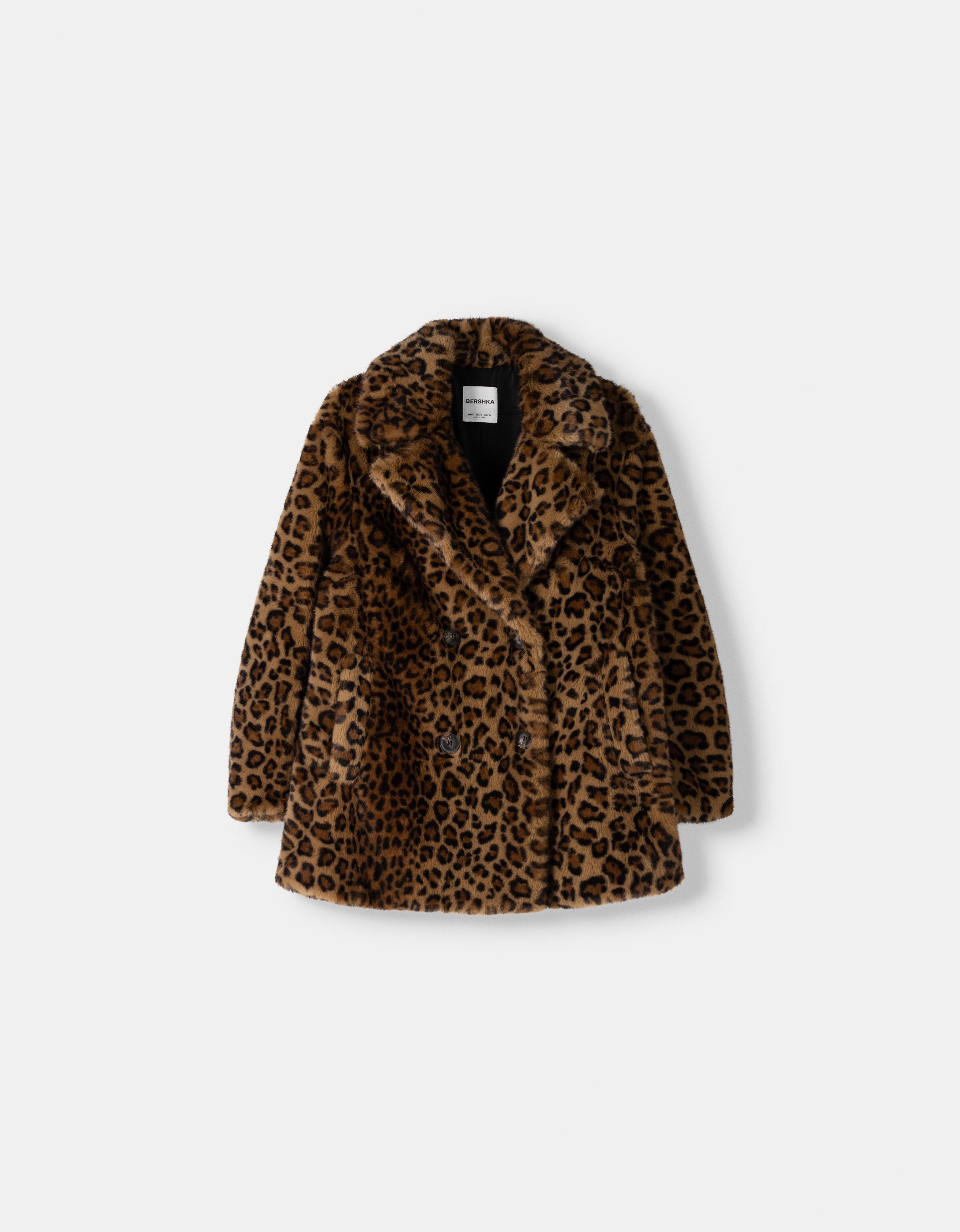 Animal print faux fur coat Jackets and blazers Women Bershka