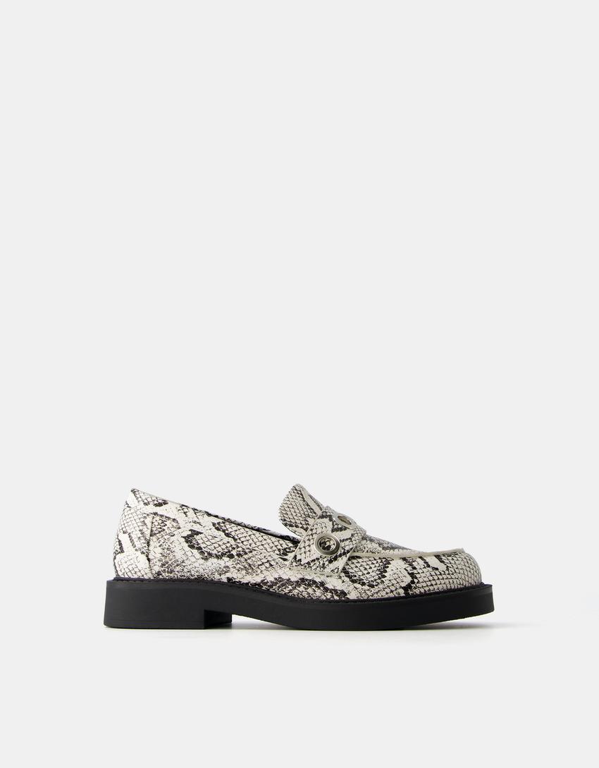 Mocassins plats animal print-Serpent-6