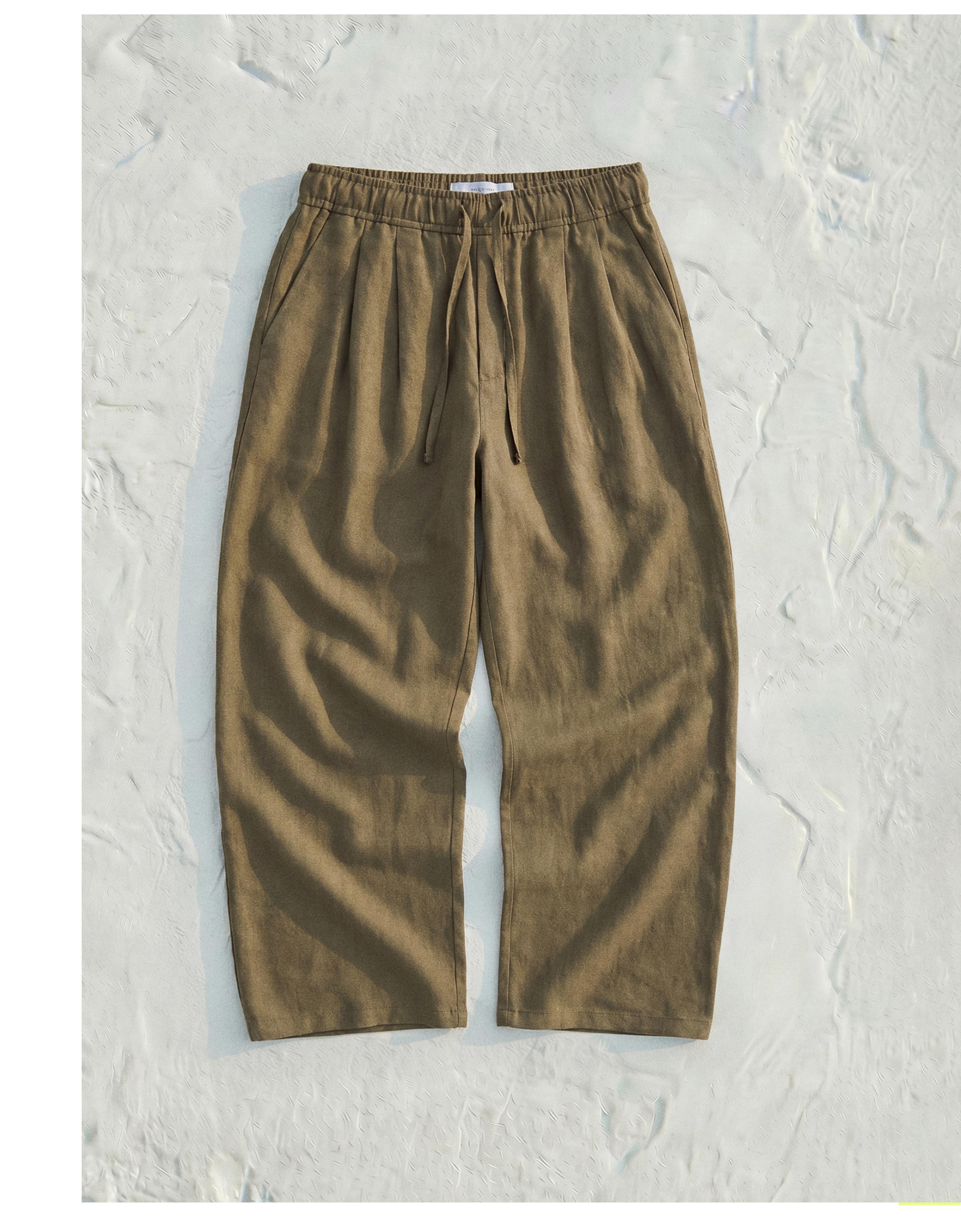 Rustic baggy trousers — Khaki