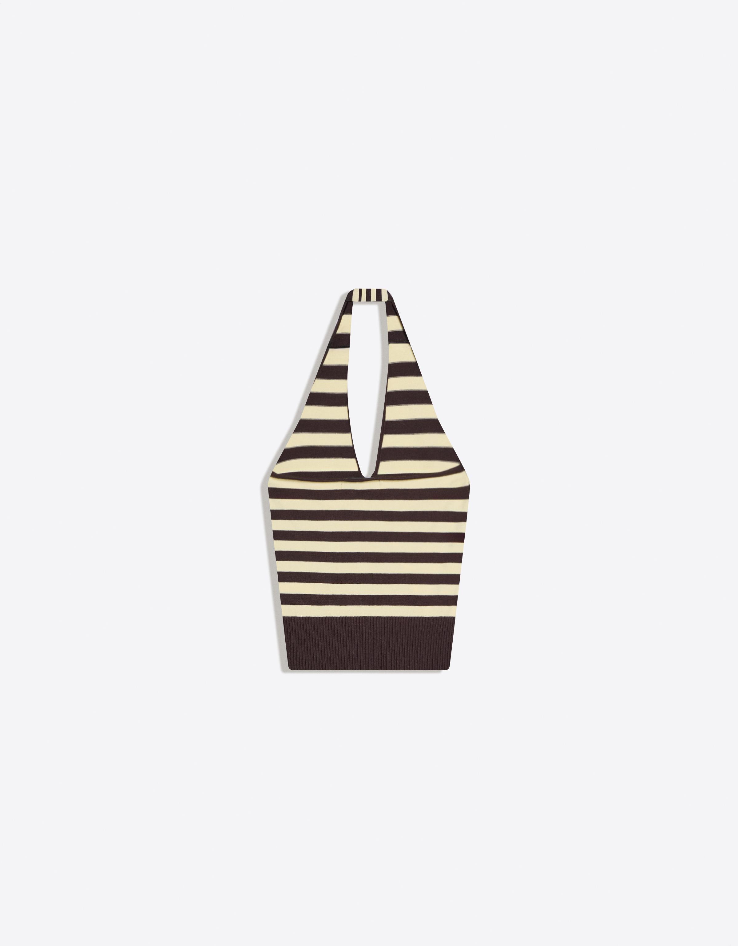Halter neck crossover top — Brown