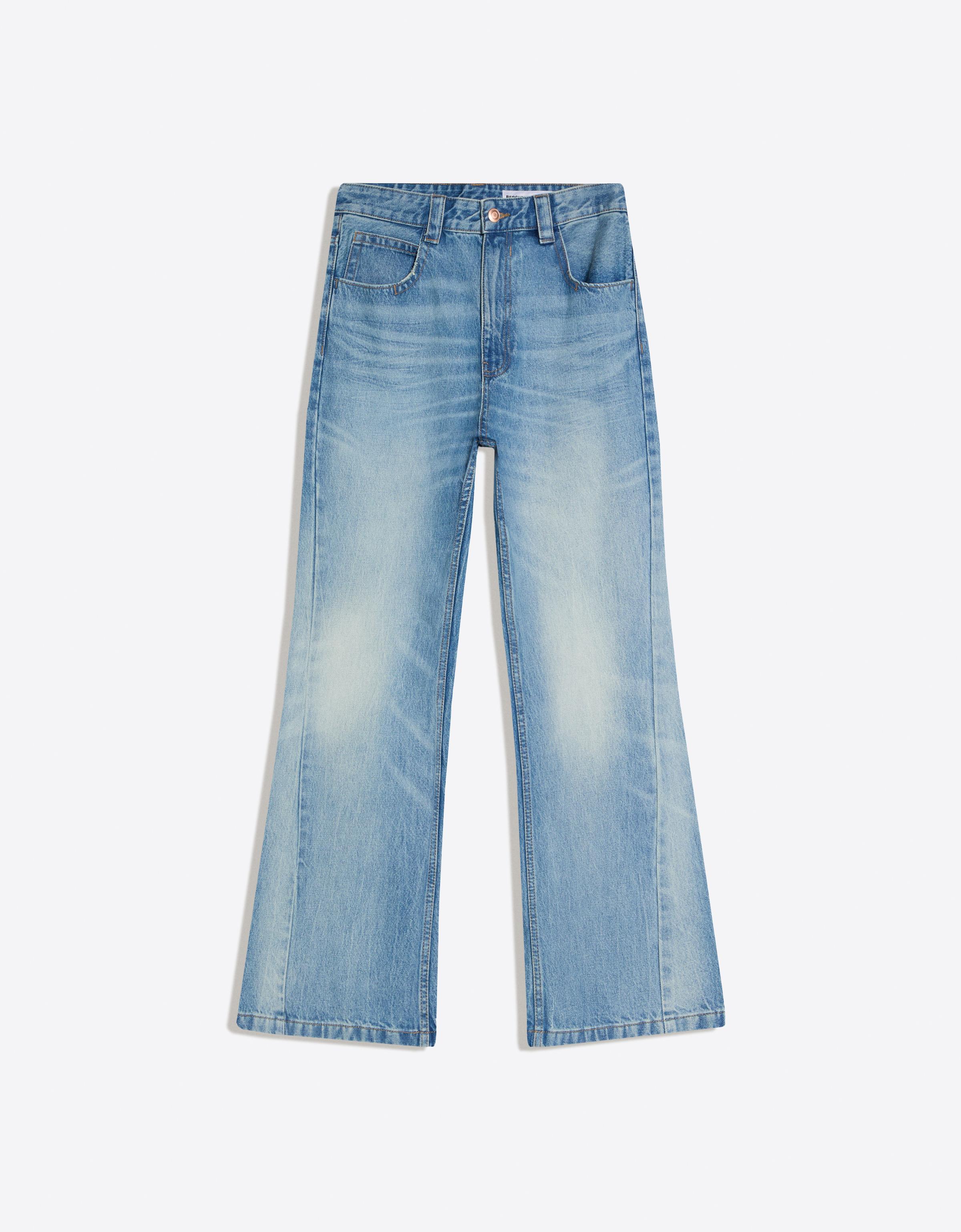 Bershka Baggy flare fit jean görsel 7