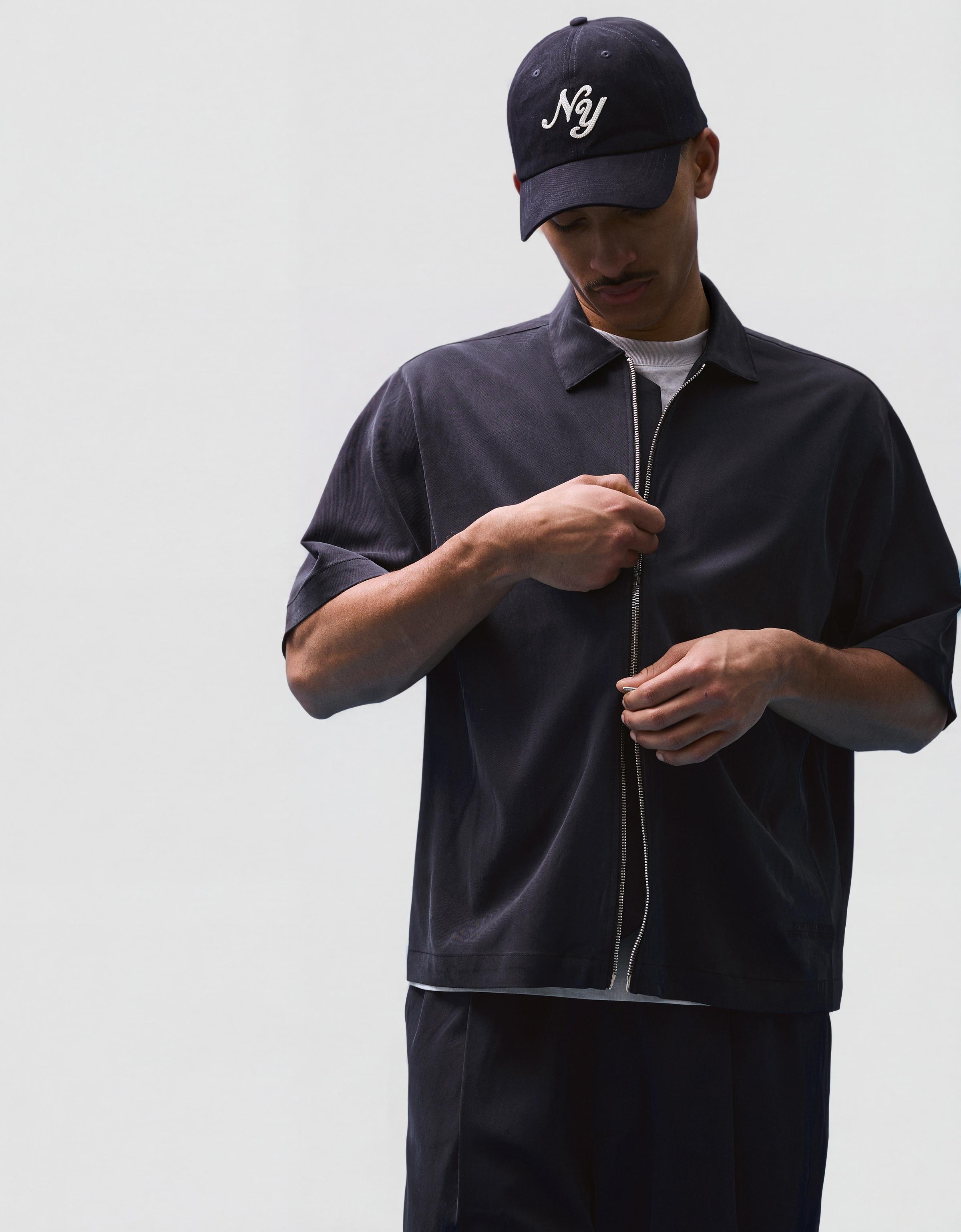 Kısa kollu boxy fit dökümlü gömlek - Görsel 24