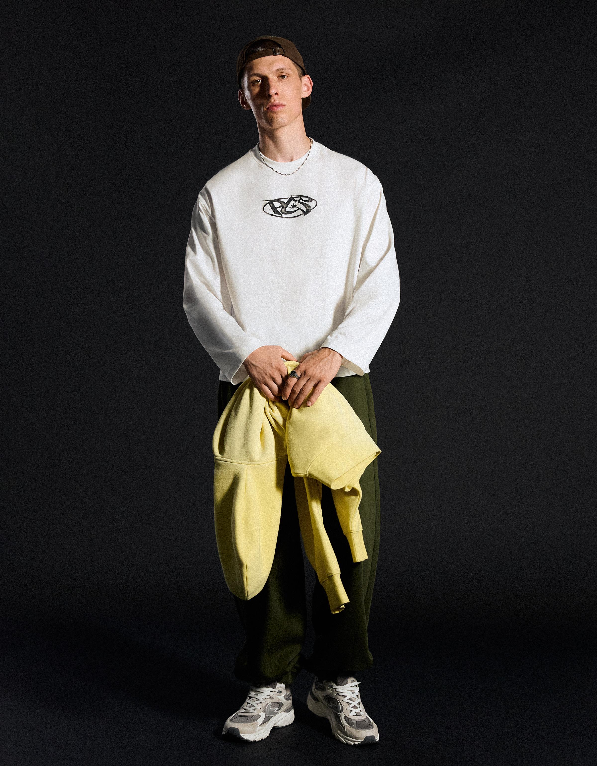 Long sleeve print T-shirt — Off white