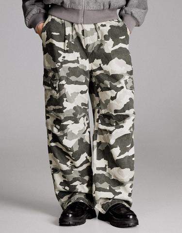 Drawstring print jeans — Dark grey 3