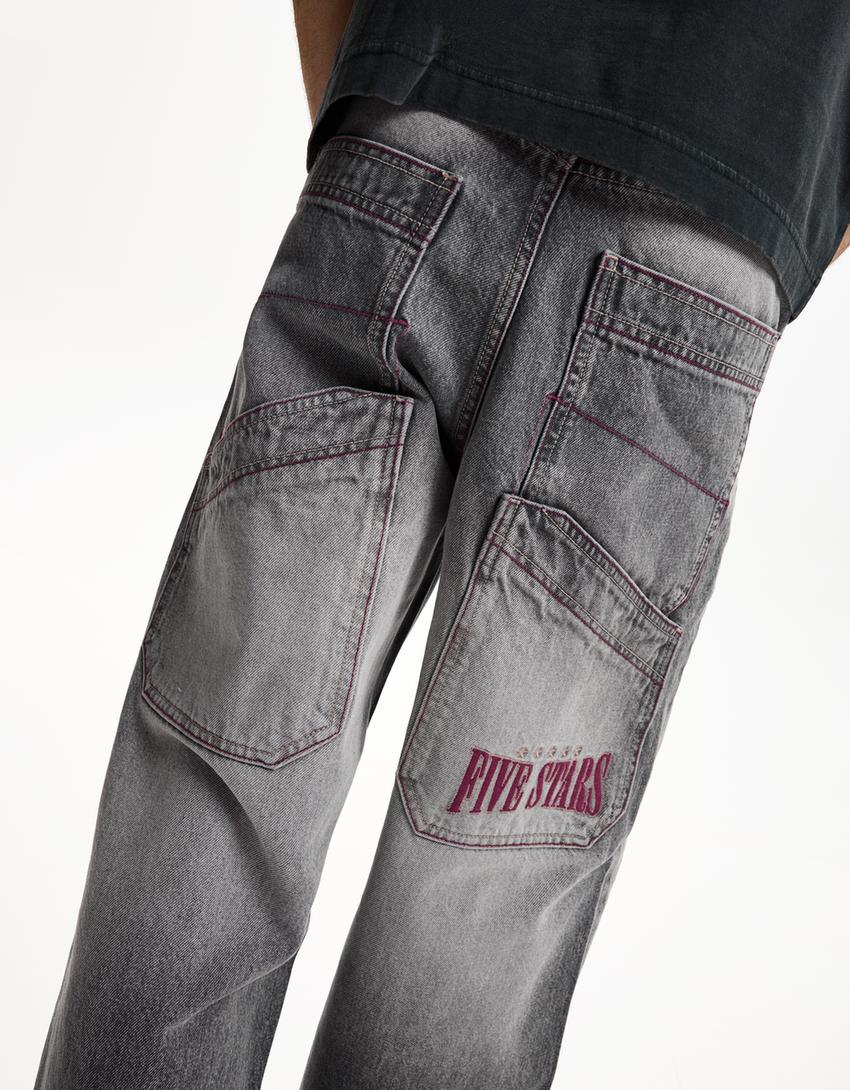Super baggy jeans-Grey-2