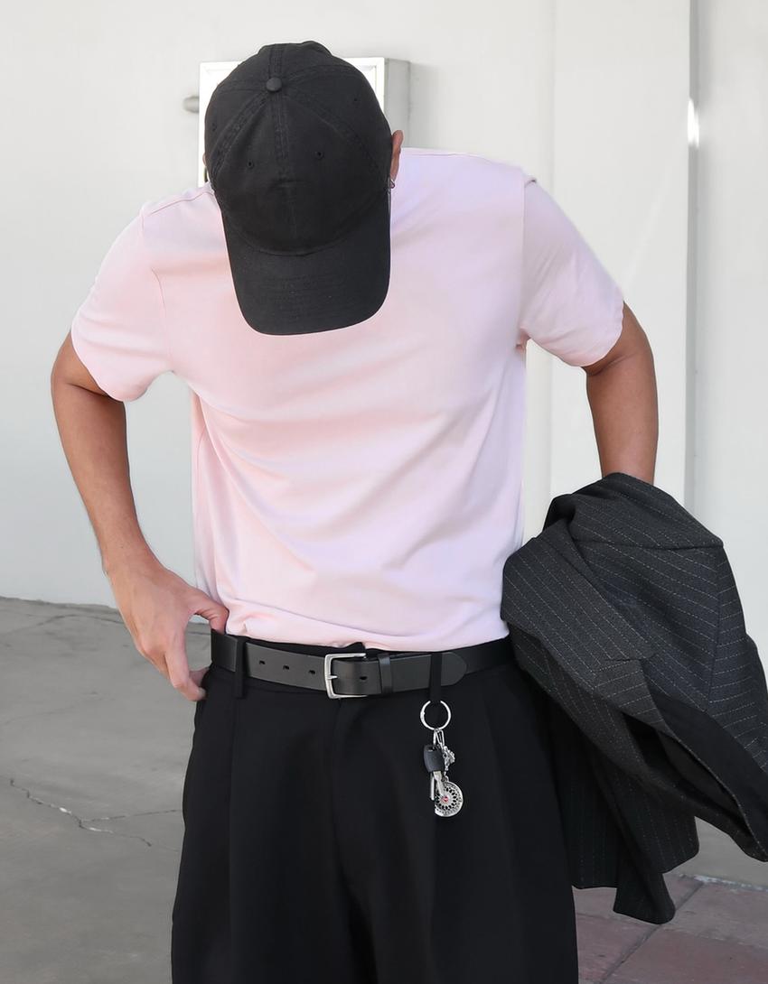 Kısa kollu tişört-Pembe