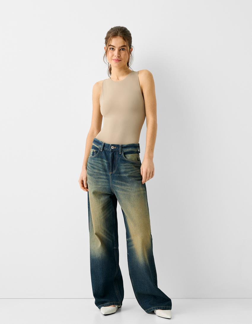 Sleeveless body-Camel-2