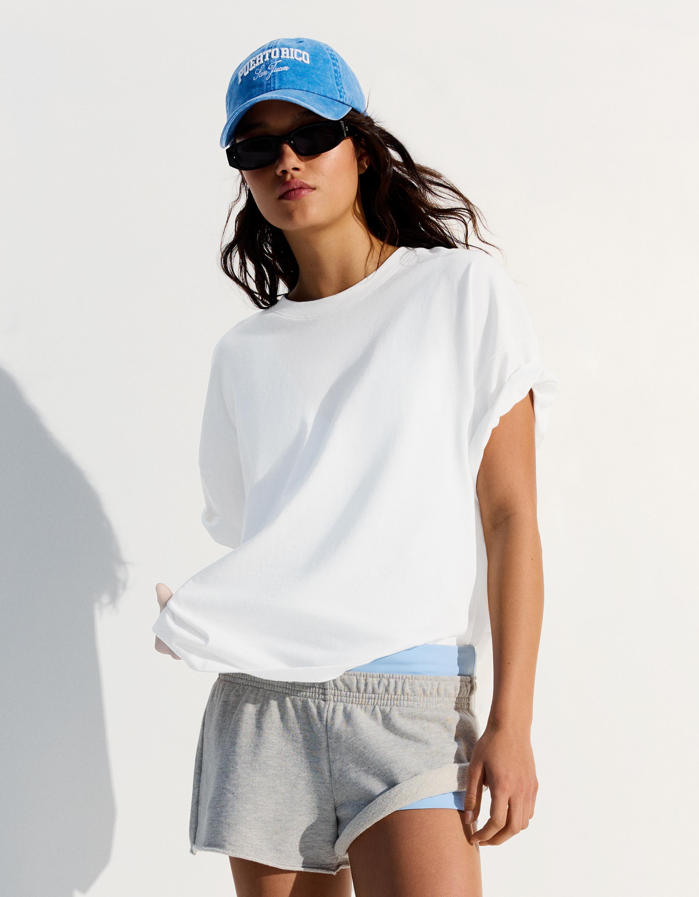 Short sleeve boxy fit T-shirt — Off white