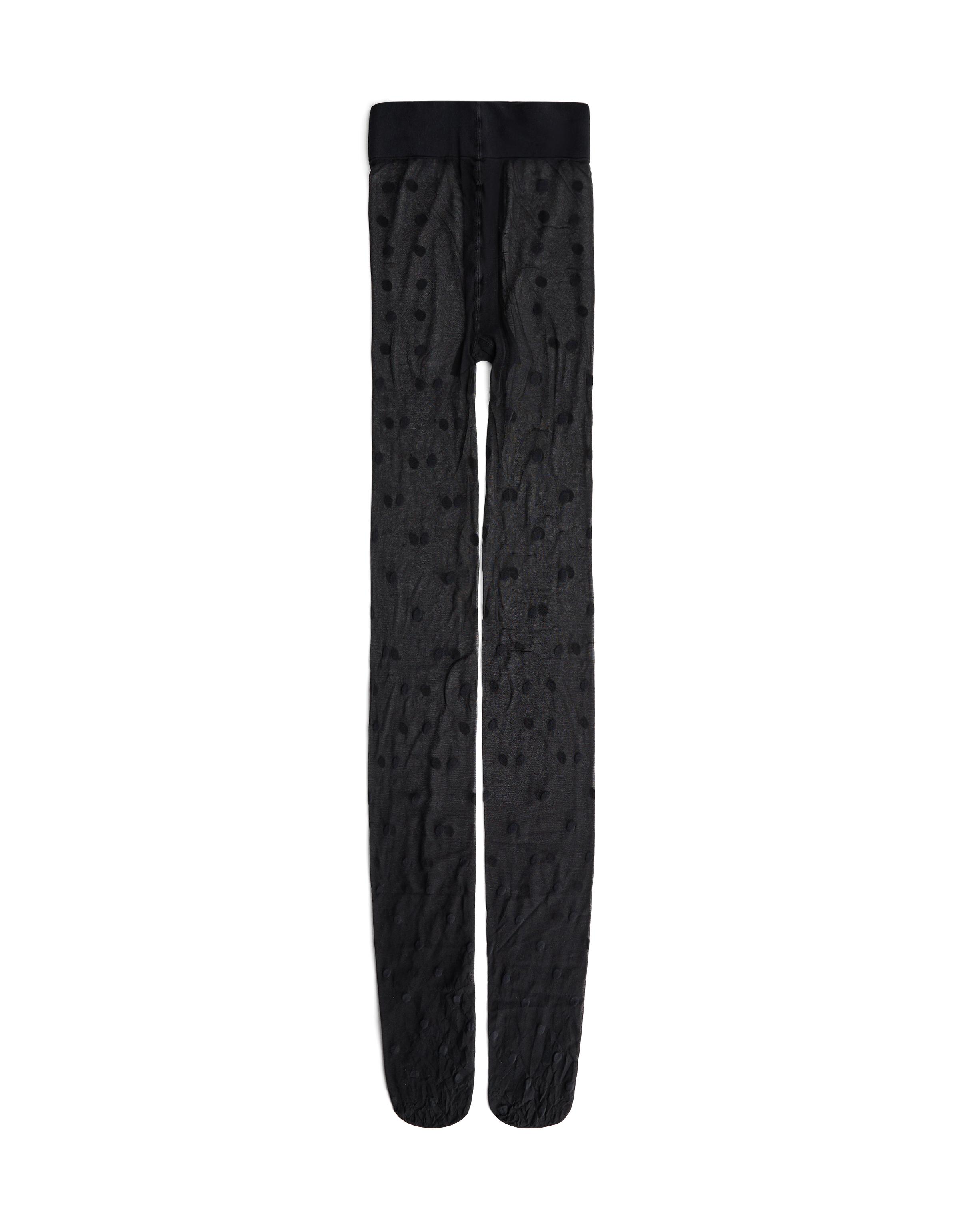 Dotted mesh tights