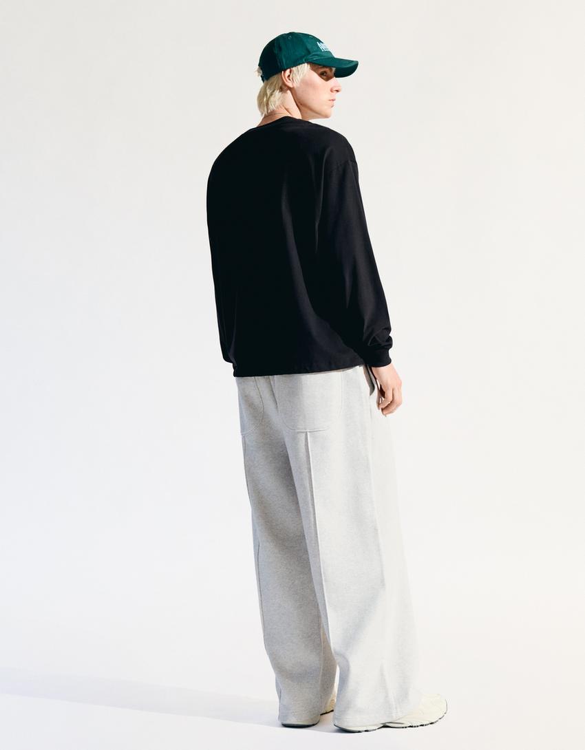 Super baggy trousers-Grey