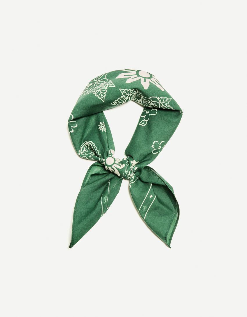 Pañoleta print-Verde