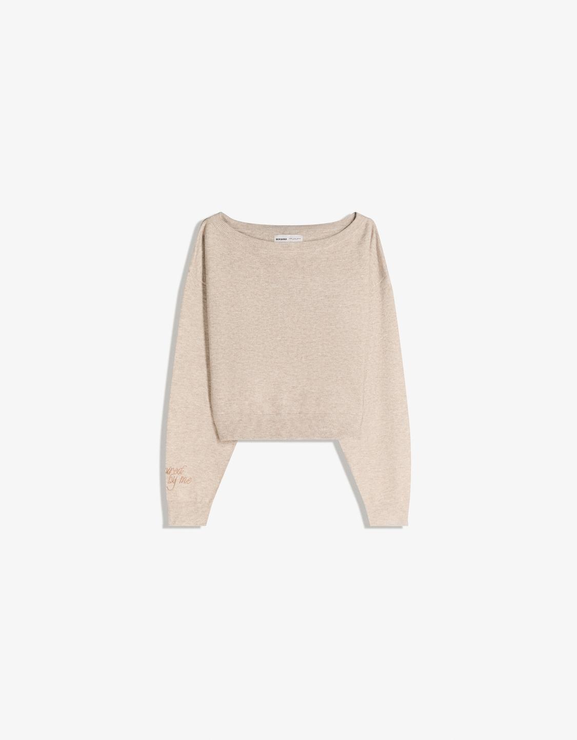 Boat neck sweater