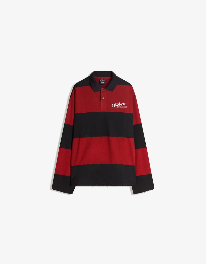 Polo molleton Nightmare on Elm Street-Rouge