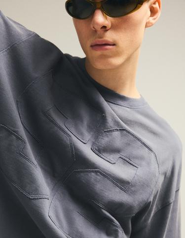 Long sleeve print T-shirt — Dark grey 5